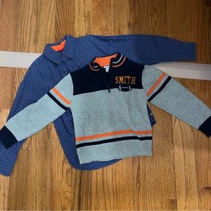 Smith football quarter zip sweater